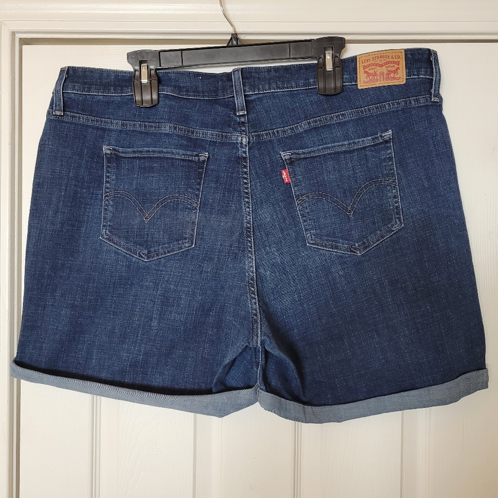 Levi’s Plus Size Denim Shorts Dark Wash Size 22W - Picture 2 of 9